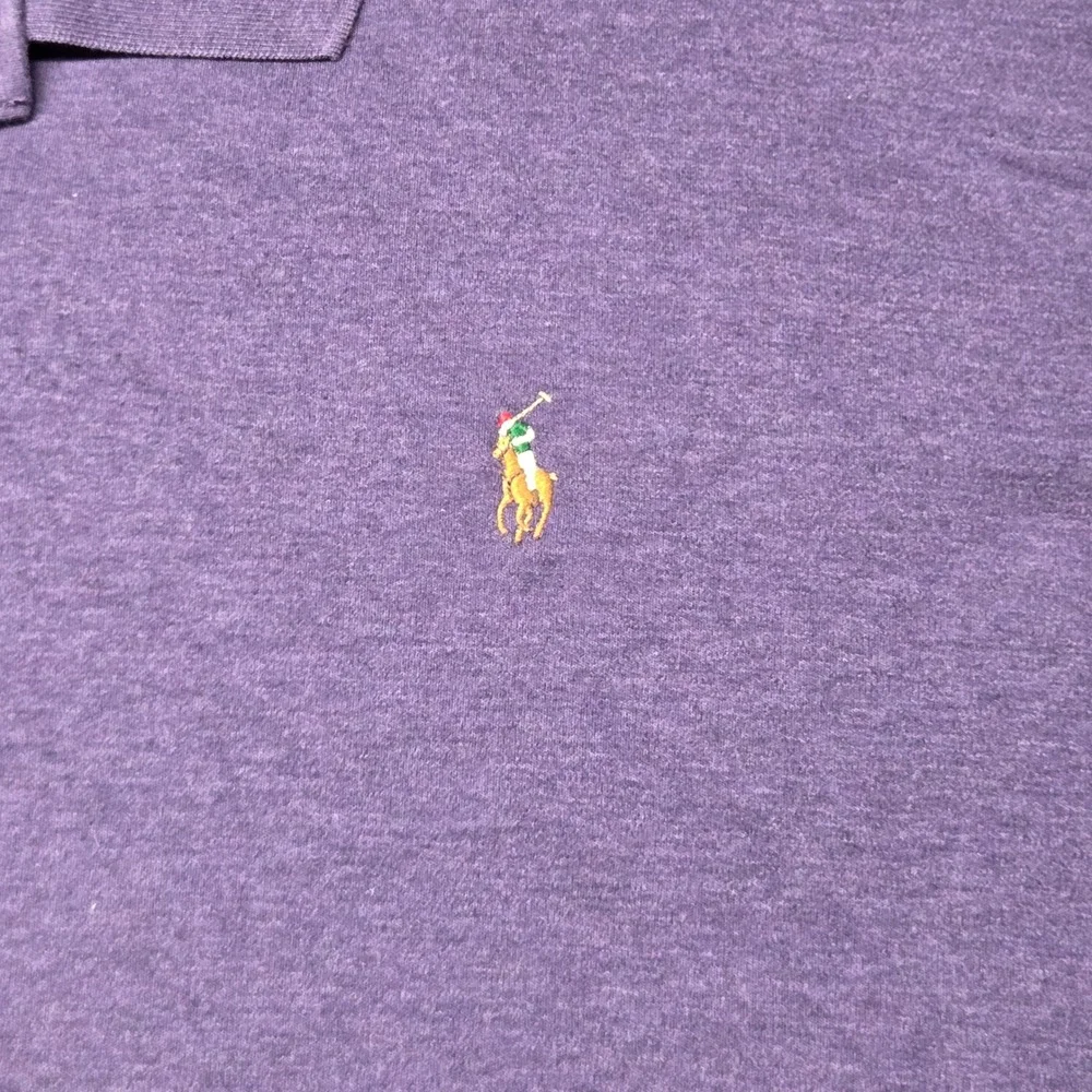 Polo Ralph Lauren Mens 4XB Purple Short Sleeve Polo Shirt Big & Tall Golf Casual